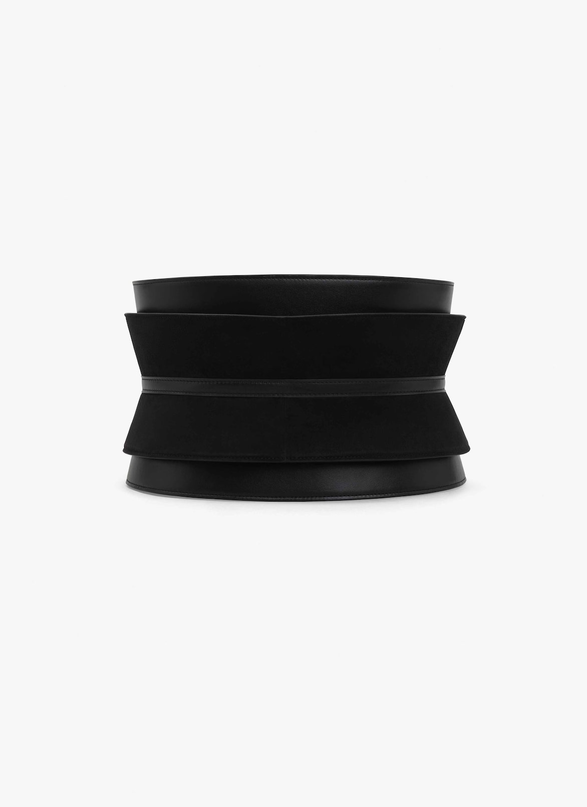 DOUBLE BUSTIER BELT IN CALFSKIN AND GOATSKIN ALAÏA BLACK DOUBLE BUSTIER BELT IN CALFSKIN AND GOATSKIN